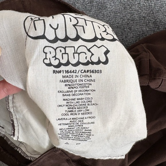 Vintage Y2K Empyre Relax Fit Cargo Pants Brown Size 32x29 Skater Streetwear - Picture 7 of 14